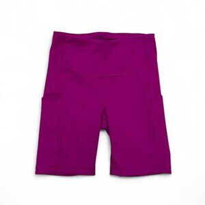 Athleta Pink Magenta‎ Ultimate Stash Pocket High Rise 7” Workout Shorts XS Biker